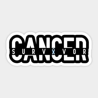 Prostate Cancer Survivor - Light Blue Ribbon Sticker